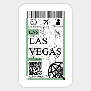 Las Vegas flight ticket boarding pass abstract Sticker